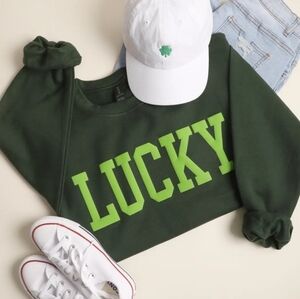 Lucky Puff Print Heavyweight Sweatshirt